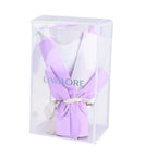 LIVMORE Handmade Knitted Flower Bouquet with 10 LED Lights (26cm) - Purple