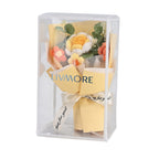 LIVMORE Handmade Knitted Flower Bouquet with 10 LED Lights (26cm) - Yellow