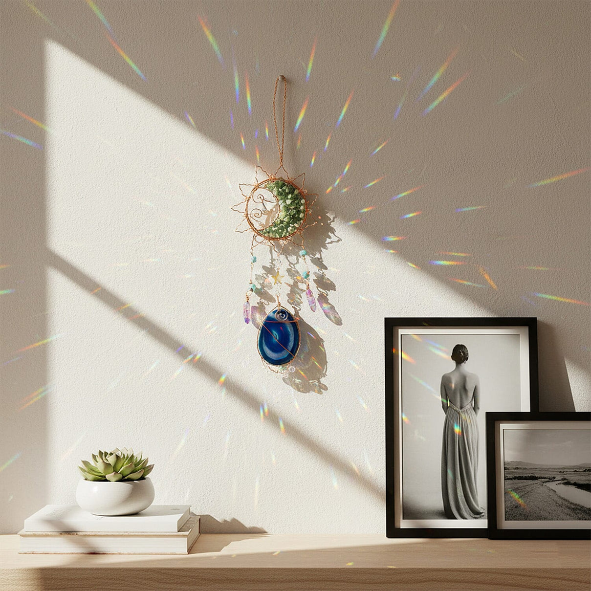 LIVMORE Handmade Natural Gemstone Aurora Quartz Decor 8224491 2
