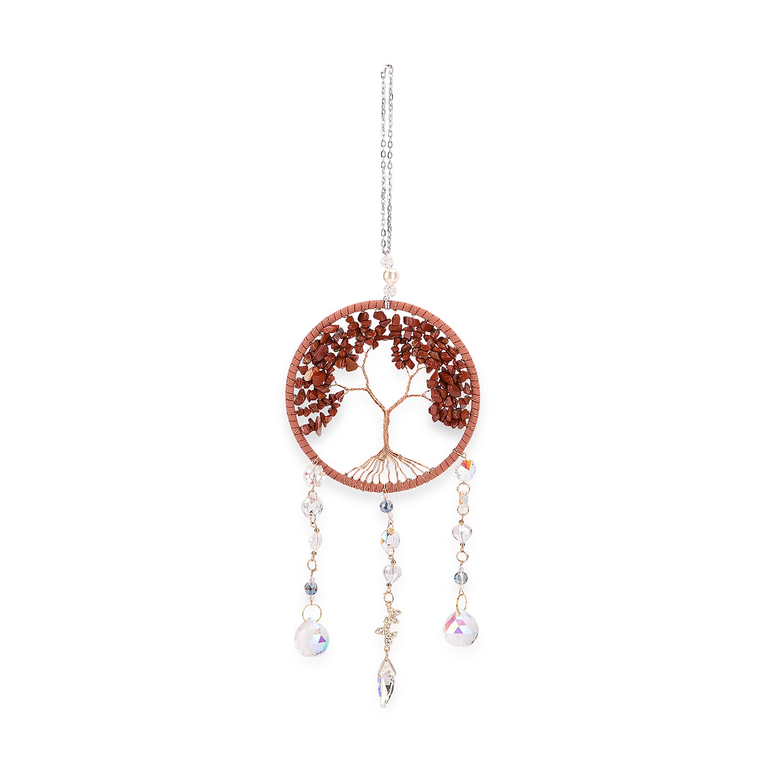 LIVMORE Jasper Tree of Life Wall Hanging (38 cm) - Red 8224449 0
