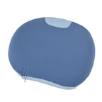 LIVMORE Orthopaedic Memory Foam Lumbar Support Cushion with Four-Season Cover (Size 40x11cm) - Blue