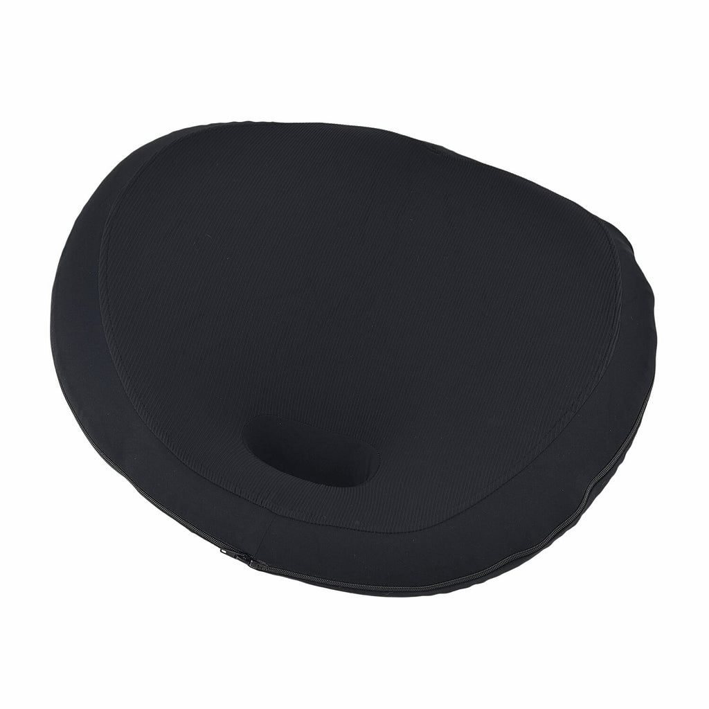 LIVMORE Orthopaedic Memory Foam Seat Cushion with Four-Season Cover (50 x 46 x15cm) - Black