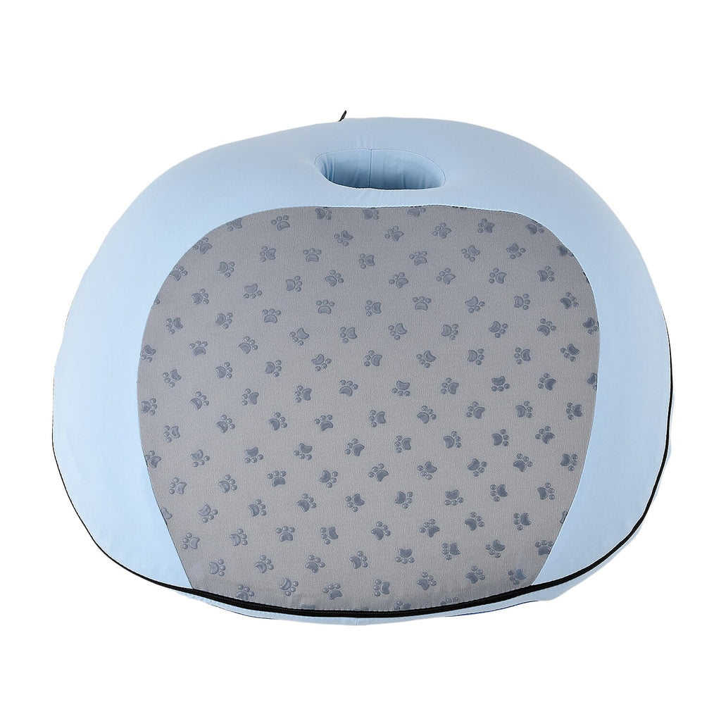 LIVMORE Orthopaedic Memory Foam Seat Cushion with Four-Season Cover (50 x 46 x15cm) - Blue & Black