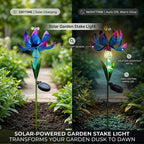 LIVMORE Solar Lotus Flower Garden Stake (96cm) - Blue