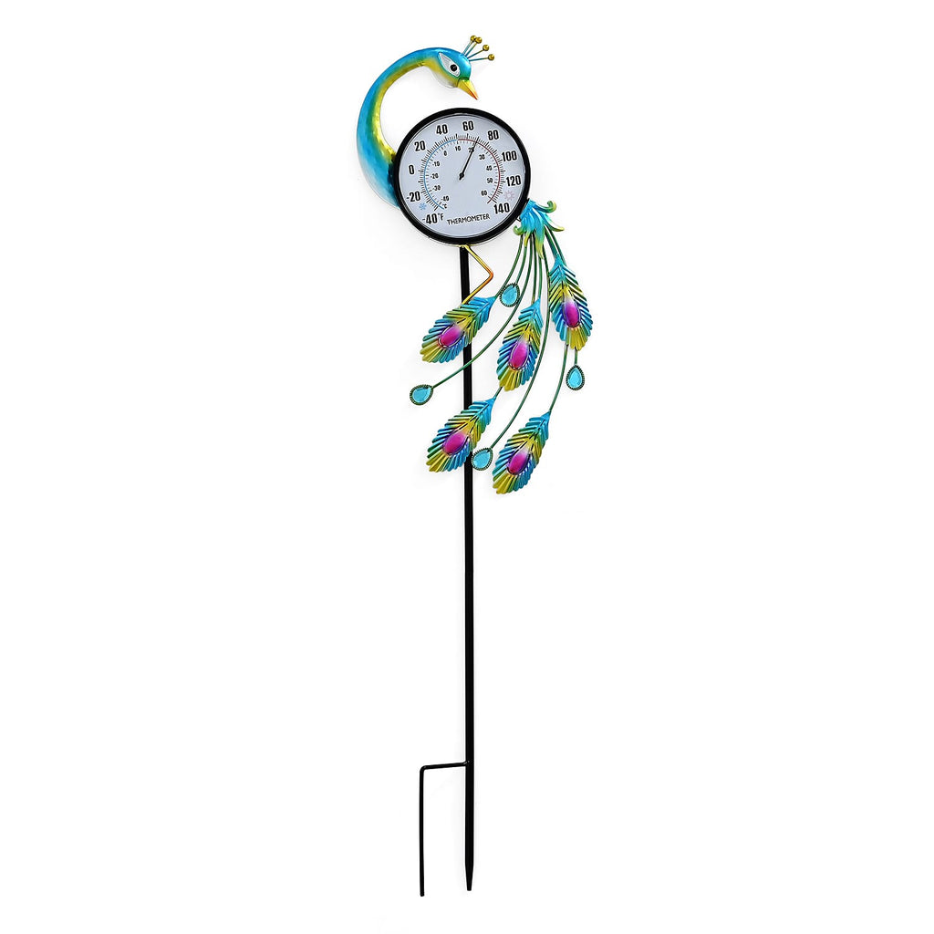 Garden Peacock Thermometer Stake (108cm) - Peacock