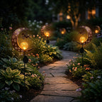 LIVMORE Solar Moon Garden Stake (91cm) - Copper