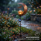 LIVMORE Solar Moon Garden Stake (91cm) - Copper
