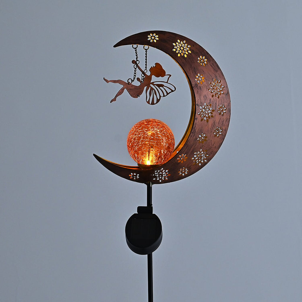 LIVMORE Solar Moon Garden Stake (91cm) - Copper