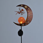 LIVMORE Solar Moon Garden Stake (91cm) - Copper