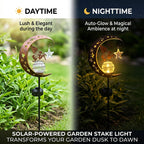 LIVMORE Solar Moon Garden Stake (83cm) - Copper