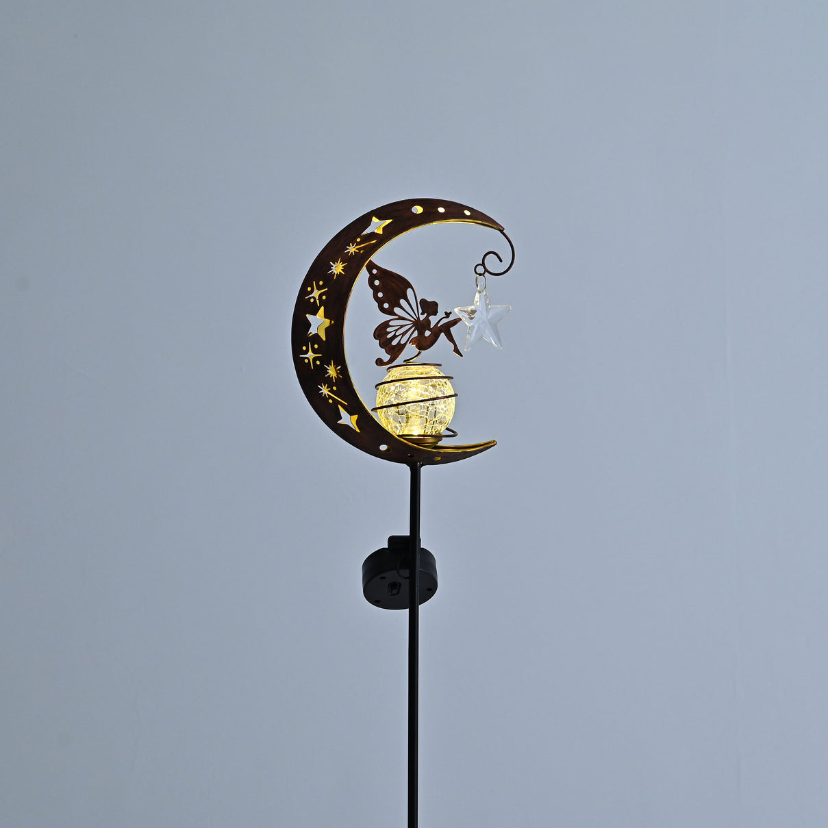 LIVMORE Solar Moon Garden Stake (83cm) - Copper V32490569 6