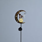 LIVMORE Solar Moon Garden Stake (83cm) - Copper