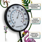Garden Flamingo Thermometer Stake (108cm) - Flamingo
