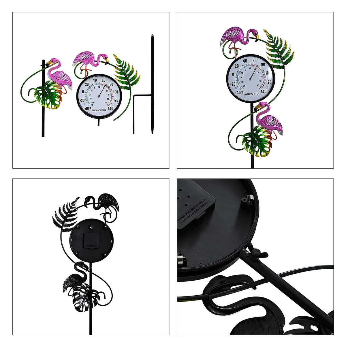 Garden Flamingo Thermometer Stake (108cm) - Flamingo V32513740 7