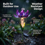 LIVMORE Solar Lotus Flower Garden Stake (96cm) - Purple