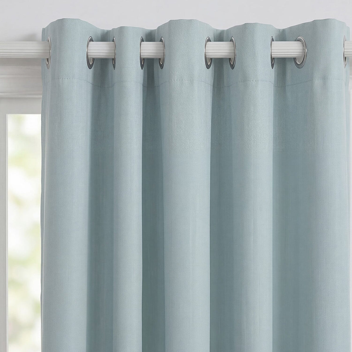 LIVMORE Set of 2 - 100% Light Blocking Coated Curtains (132 x 245cm) - Cyan V32668023 2