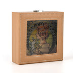 LIVMORE Patterned Jewellery Box (Size 15x15x5 cm) - Beige