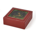 LIVMORE Patterned Jewellery Box (Size 15x15x5 cm) - Brown
