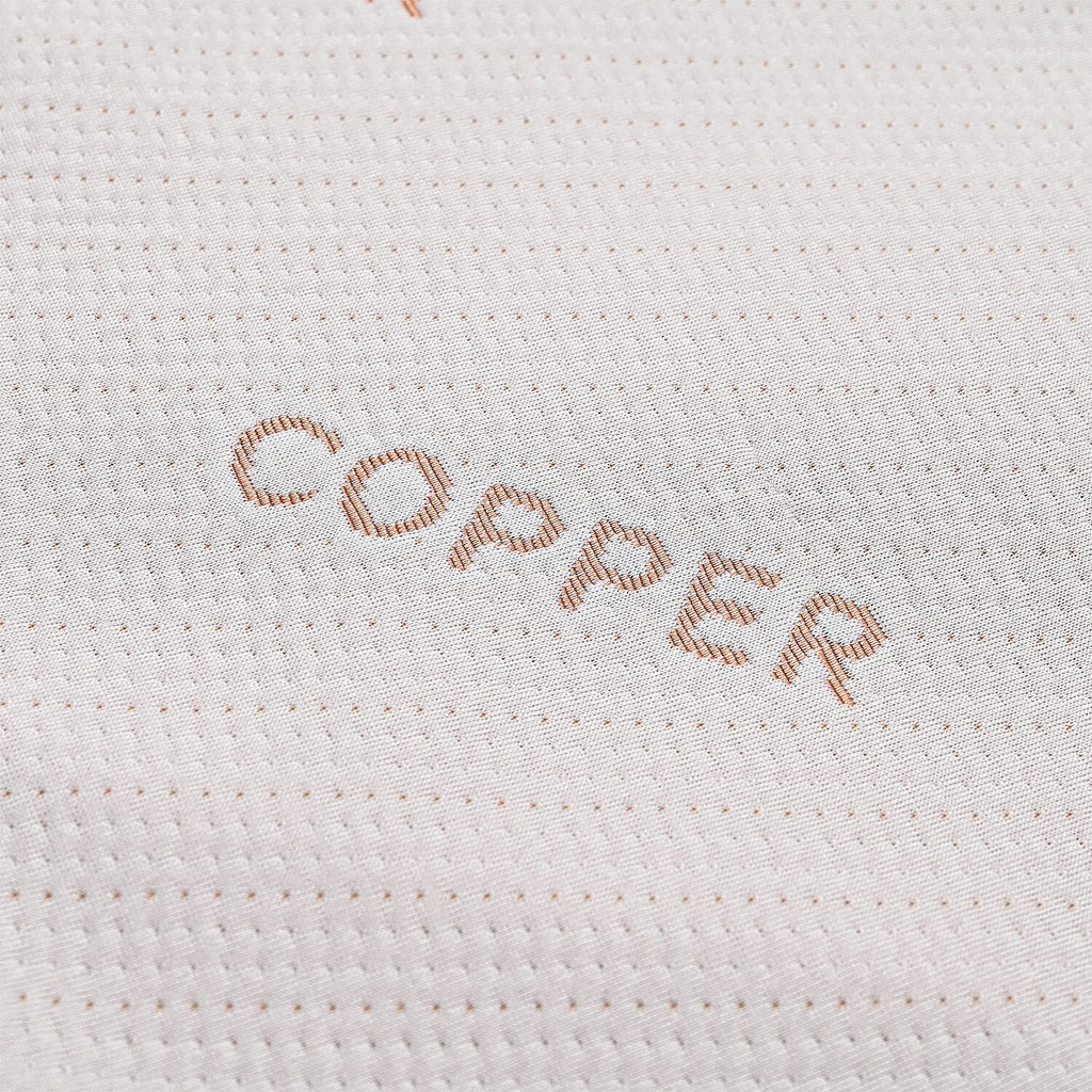 LIVMORE Copper Infused Jacquard Pillowcase 220 gsm (Single Pack, Size 75 x 50 cm) - White