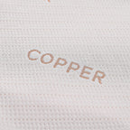 LIVMORE Copper Infused Jacquard Pillowcase 220 gsm (Single Pack, Size 75 x 50 cm) - White