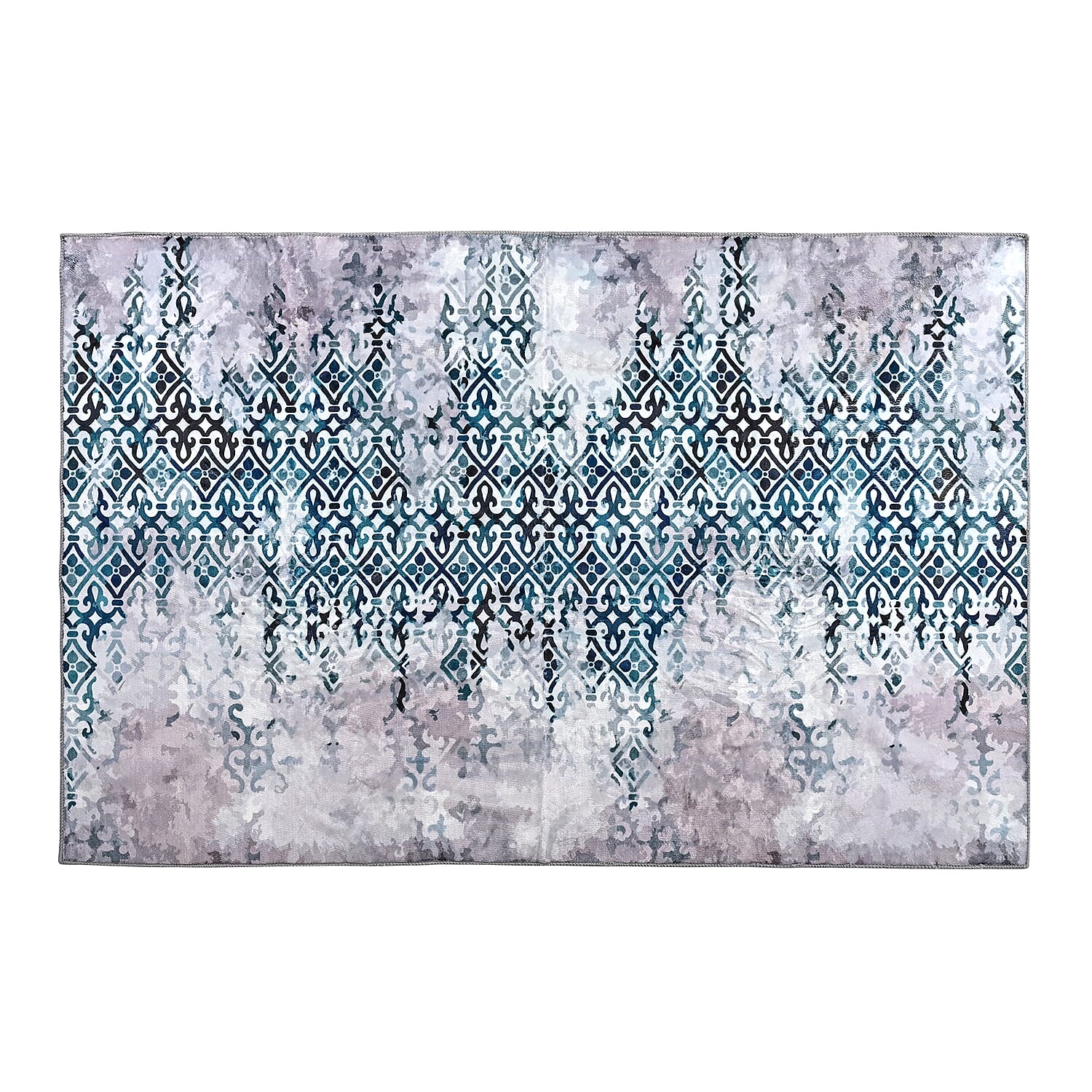 LIVMORE Vibrant Abstract Pattern Rug (Size 120x180 cm) - Blue V32362877 0