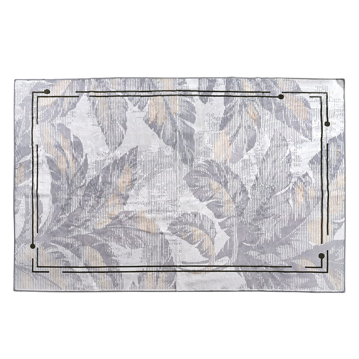 LIVMORE Palm Sketch Pattern Rug (Size 120x180 cm) - White V32362050 0