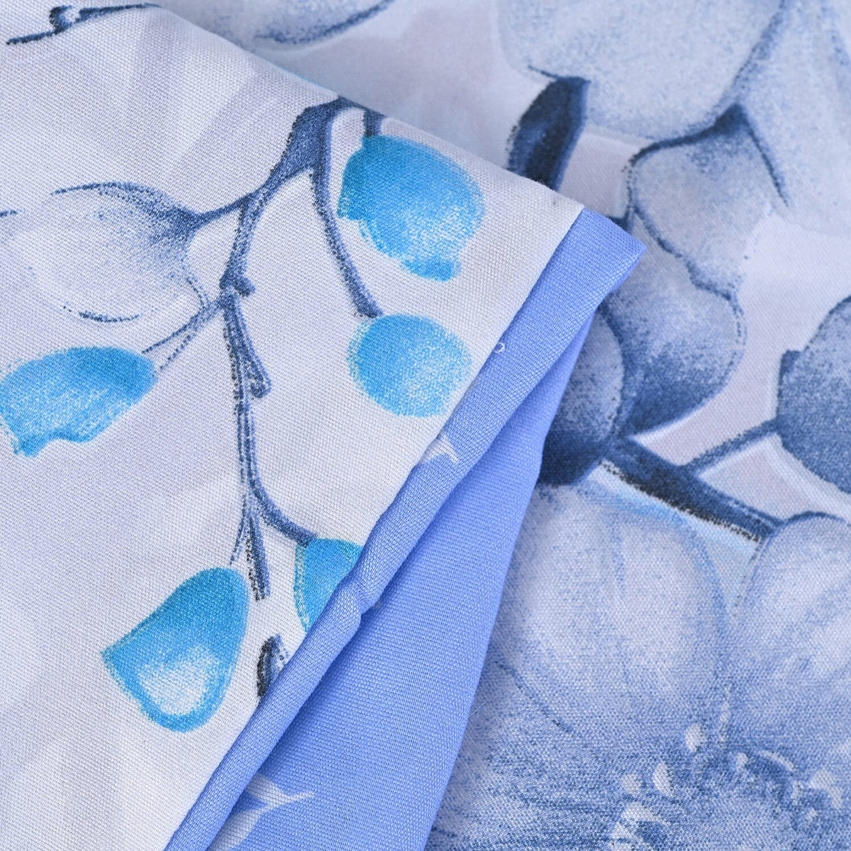 LIVMORE 4-Piece Reversible Printed Bedding Set - inc. Duvet Cover, Fitted Sheet &amp; 2 x Coordinated Pillowcases (Double) - Blue&amp; Multi V32523885 5