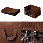Livmore Set of 5 Non-Woven Fabric Storage Bags with Clear Window (34 x 60 x 42 cm) - Brown