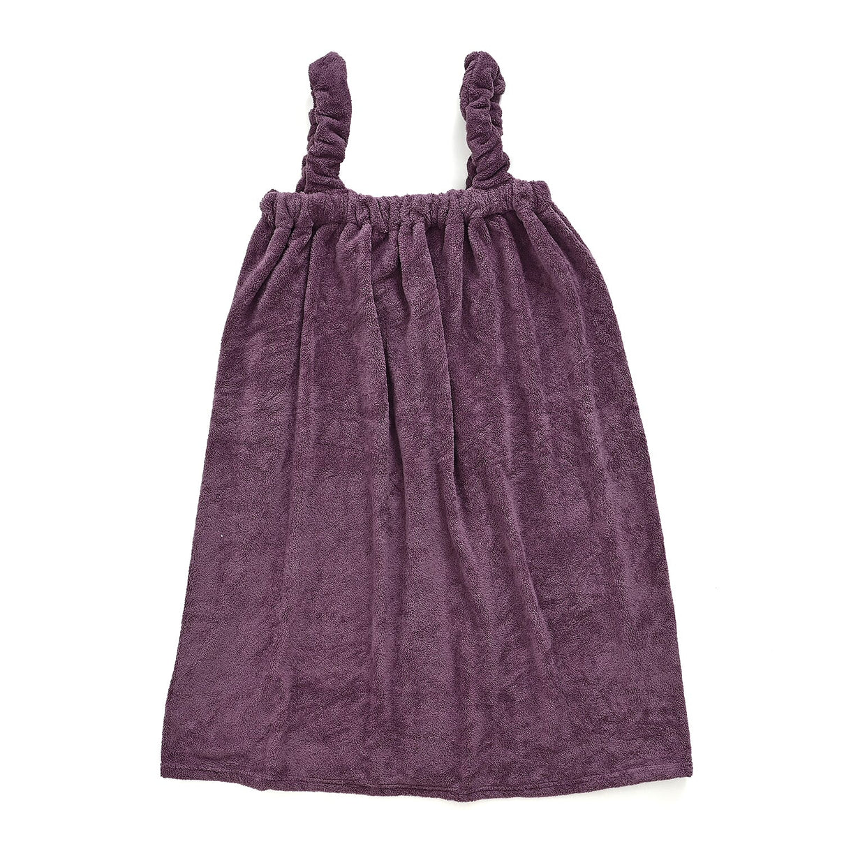 LIVMORE 2-Piece Wearable Bath Towel with Pocket &amp; Matching Hair Towel Wrap (140 x 82cm) - Purple 8375769 4