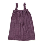 LIVMORE 2-Piece Wearable Bath Towel with Pocket & Matching Hair Towel Wrap (140 x 82cm) - Purple