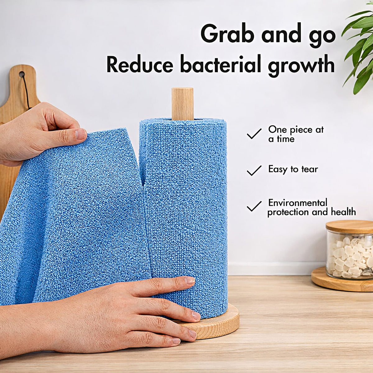 Livmore Microfibre Cloth Roll - 30 Pulls (25 x 25cm) - Light Blue V32577154 2