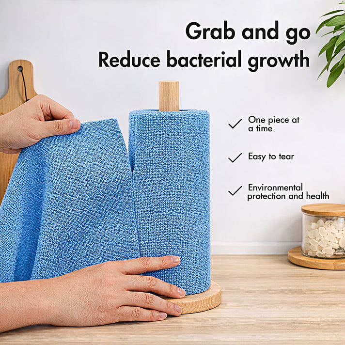 Livmore Microfibre Cloth Roll - 30 Pulls (25 x 25cm) - Light Blue V32646230 2