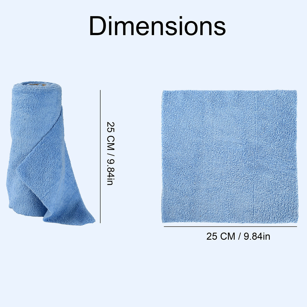 Livmore Microfibre Cloth Roll - 30 Pulls (25 x 25cm) - Light Blue V32577154 5