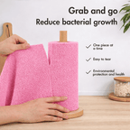 Livmore Microfibre Cleaning Towel Roll - 30 Pulls (25 x 25cm) - Pink