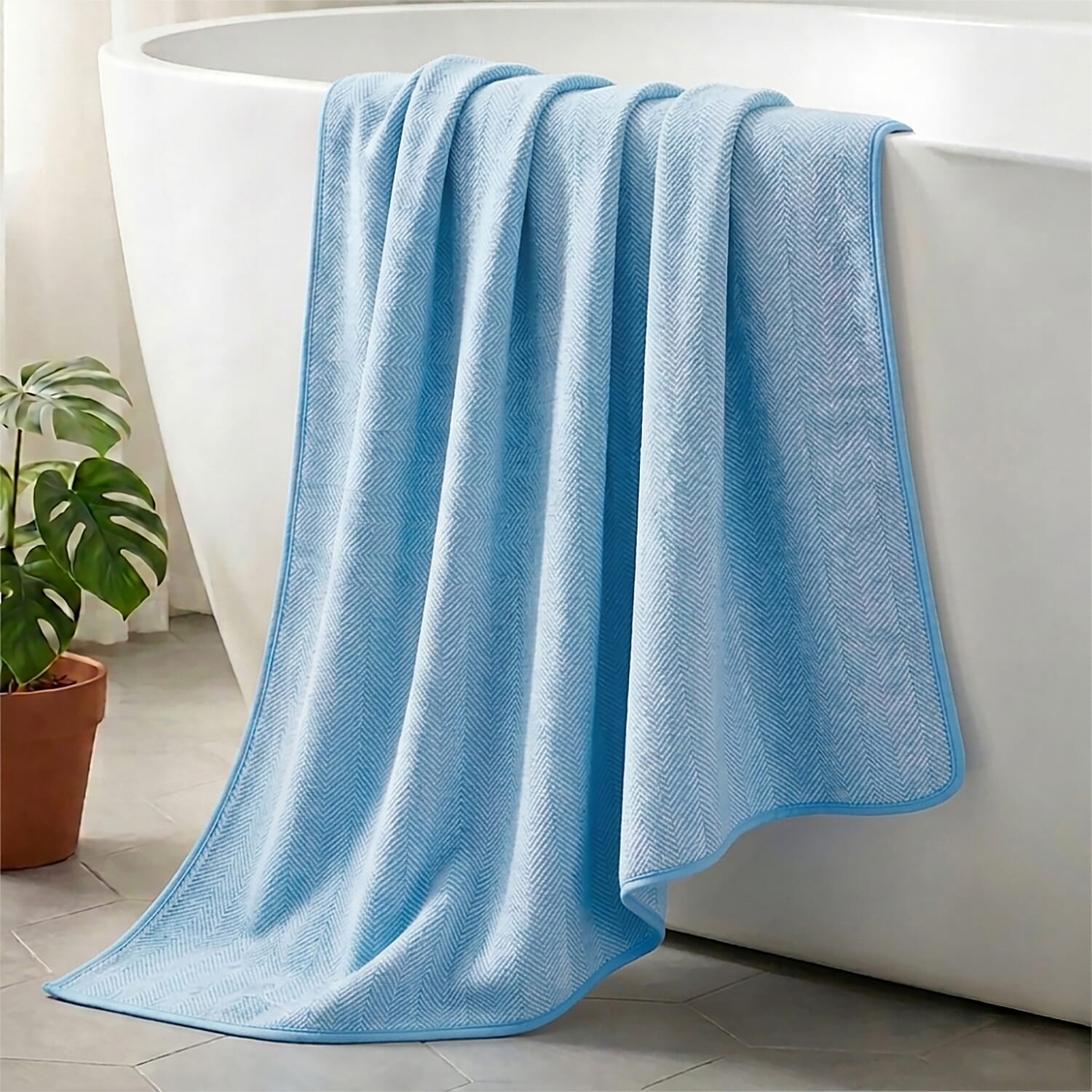 Livmore Woven Micro Towel (70 x140 cm) - Light Blue 8516168 2