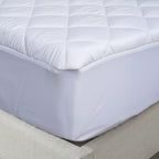 LIVMORE Premium Quilted Tencel 100% Waterproof Mattress Protector (135 x 190cm) Double - White