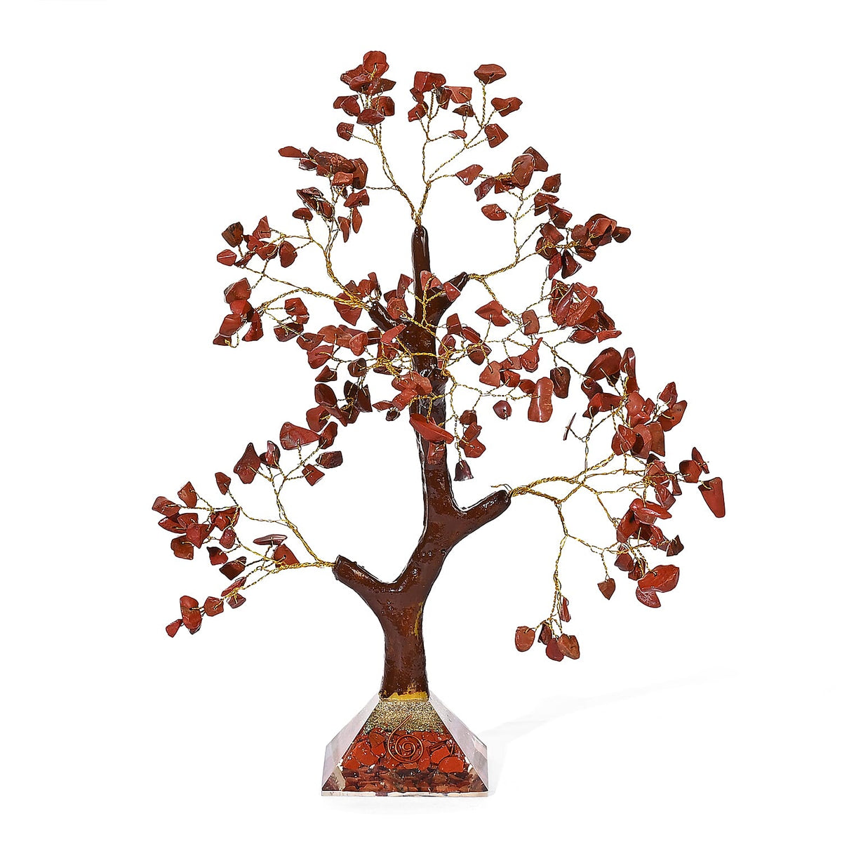 LIVMORE Red Jasper Gemstone Tree with Orgone Base (23 cm) 8242348 0