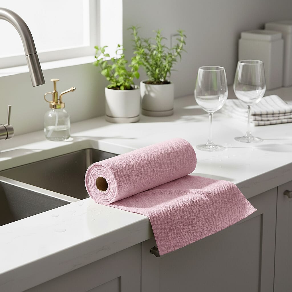 LIVMORE Reusable Pack Of 30 Tear Away Microfibre Towel Roll 8224476 2