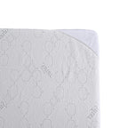 LIVMORE Silver-Infused Jacquard Waterproof Mattress Protector (Double, 190 x 135cm) - White