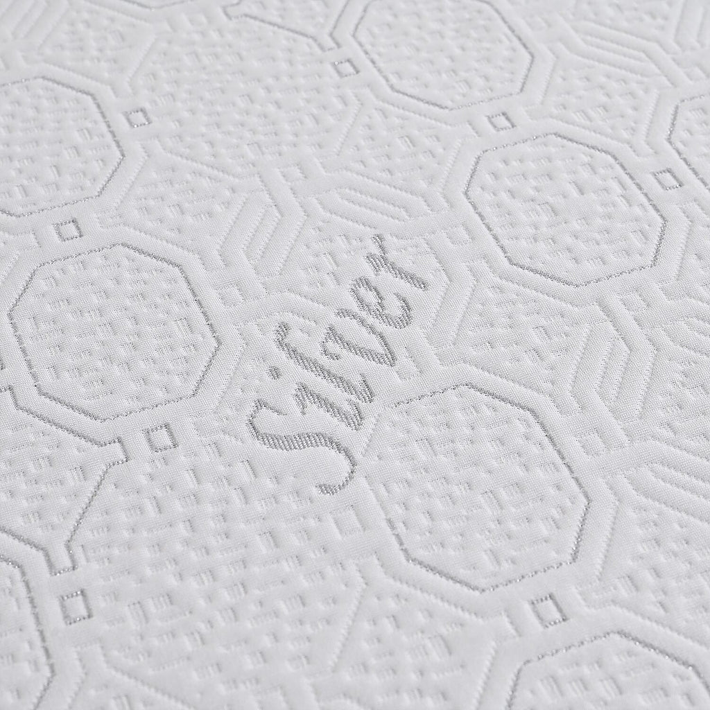 LIVMORE Silver-Infused Jacquard Waterproof Mattress Protector (Double, 190 x 135cm) - White