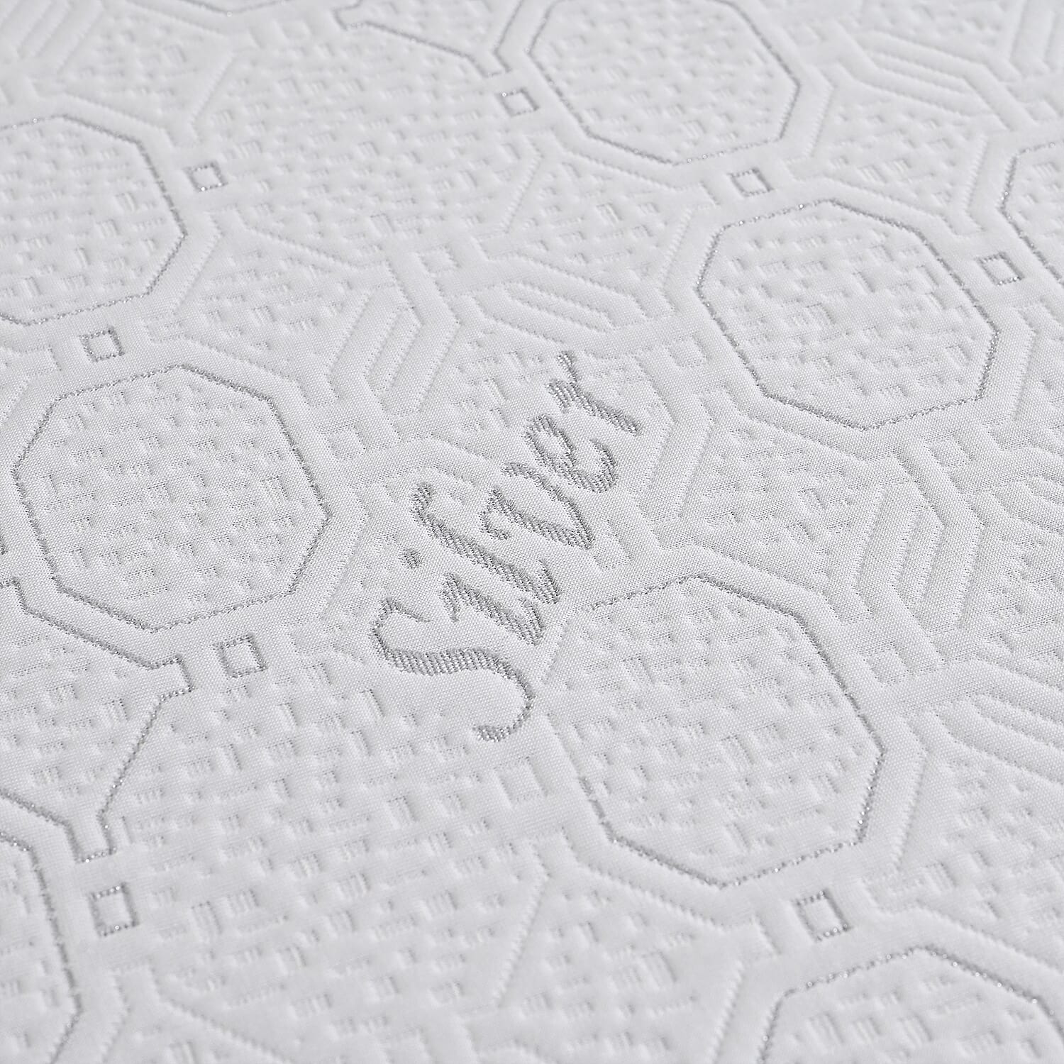 LIVMORE Silver Yarn-Infused Jacquard Waterproof Mattress Protector (Double, 190 x 135cm) - White V32538784 4
