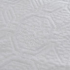 LIVMORE Silver-Infused Jacquard Waterproof Mattress Protector (Double, 190 x 135cm) - White