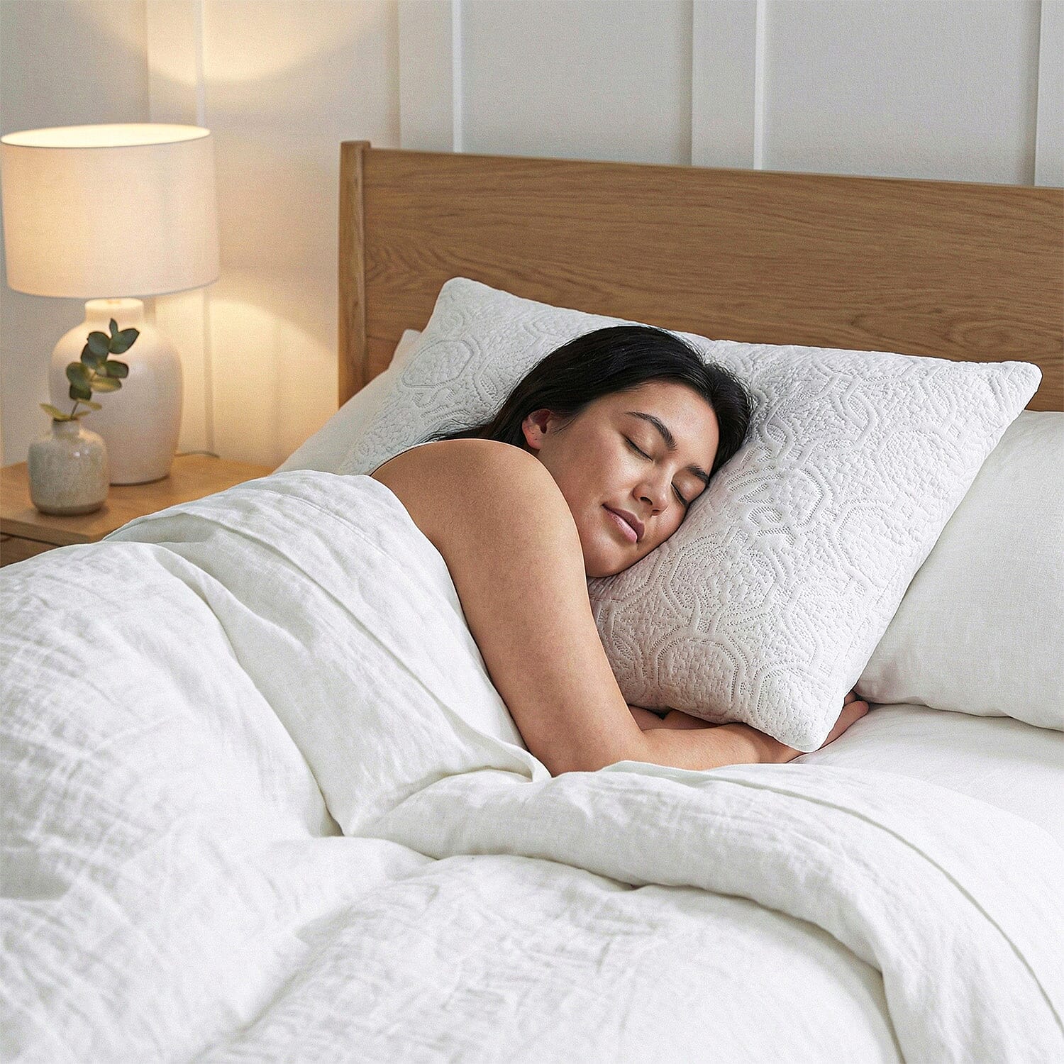 LIVMORE Silver-Infused Jacquard Waterproof Pillow Protector (50 x 75cm) - White 8322493 4