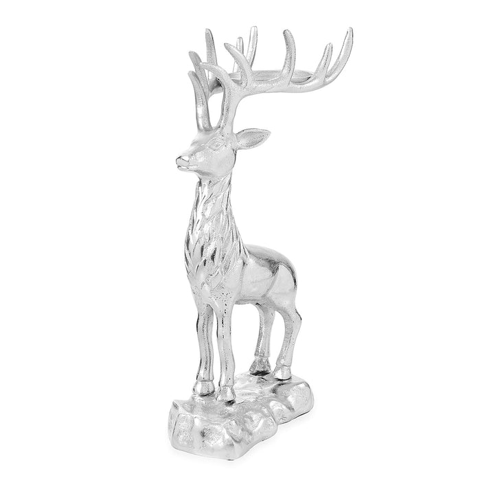 LIVMORE Stag's Head Candle Holder - Silver 8230497 1