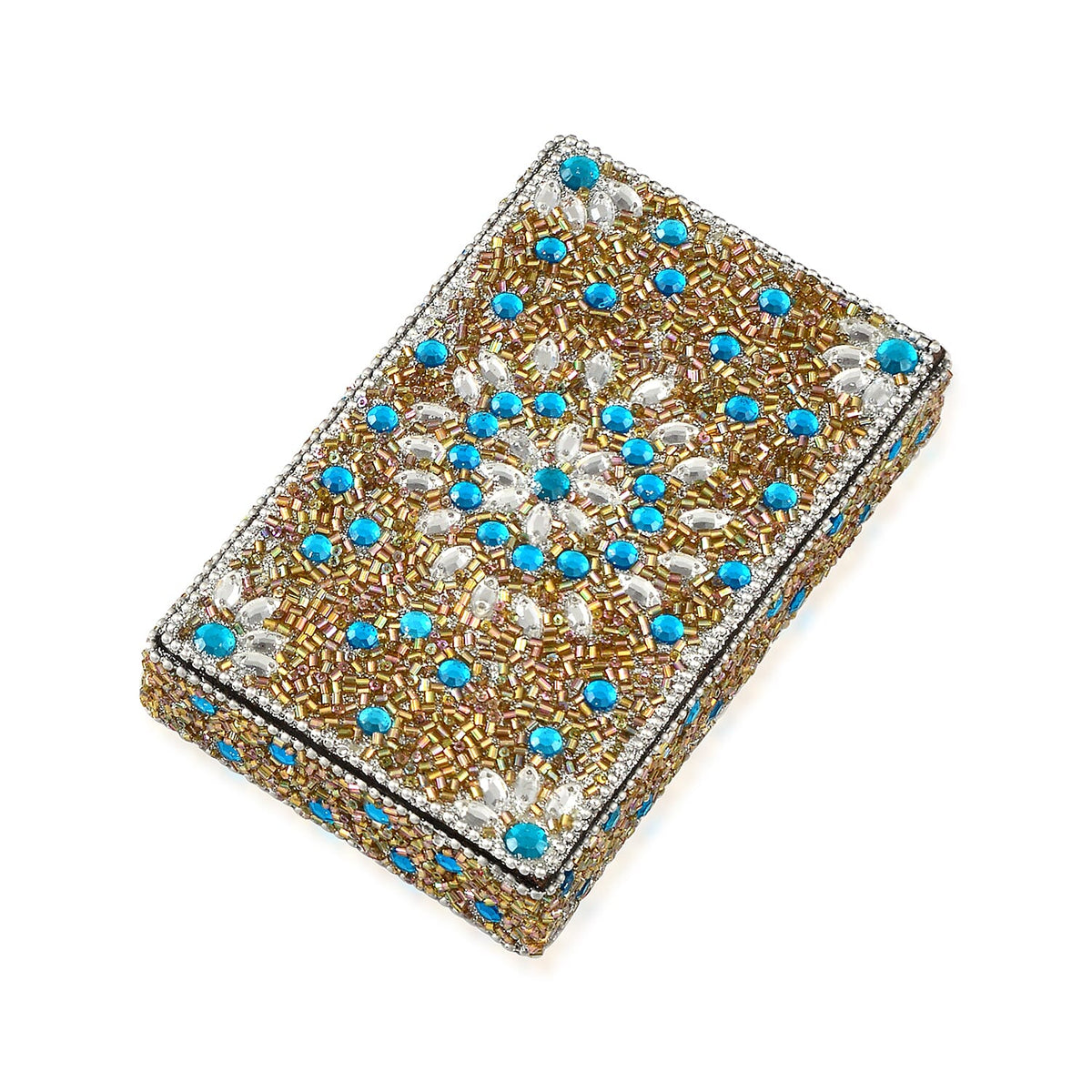 LIVMORE Elegant 7-Piece Beaded Stationery Set - 1 Beaded Box, 1 Diary, 5 Beaded Pens 8240813 4