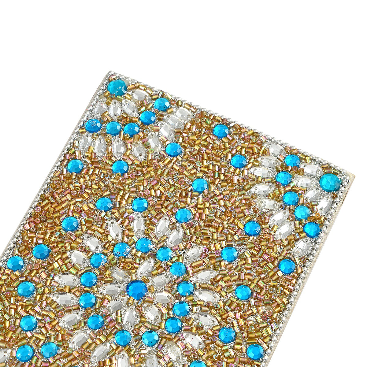 LIVMORE Elegant 7-Piece Beaded Stationery Set - 1 Beaded Box, 1 Diary, 5 Beaded Pens 8240813 8