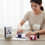 LIVMORE Set Of 2 Advanced ID Roller Security Stampers With Refil Ink - Blue & Pink
