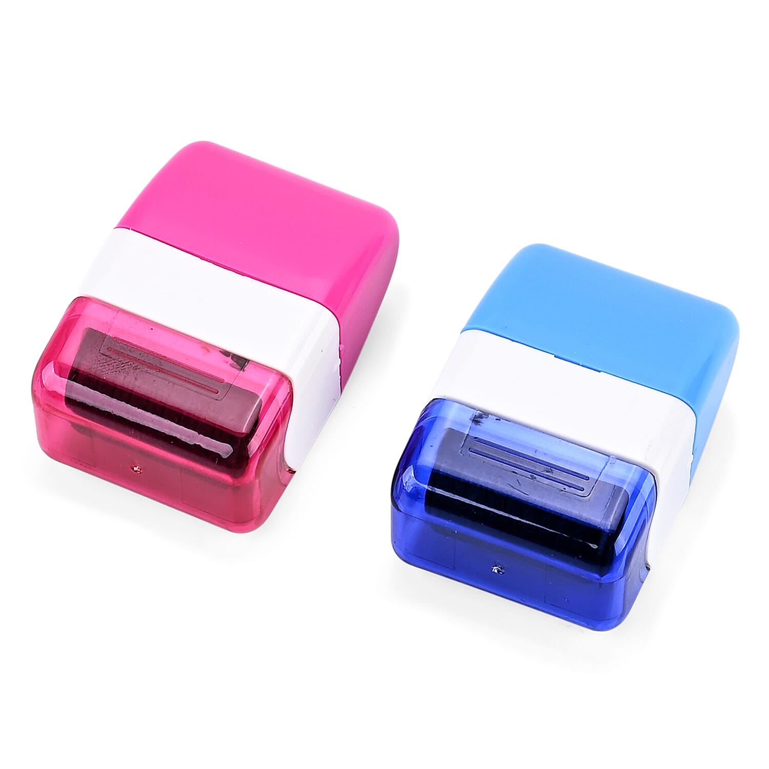 LIVMORE Set Of 2 Advanced ID Roller Security Stampers With Refill Ink - Blue and Pink 8246073 4
