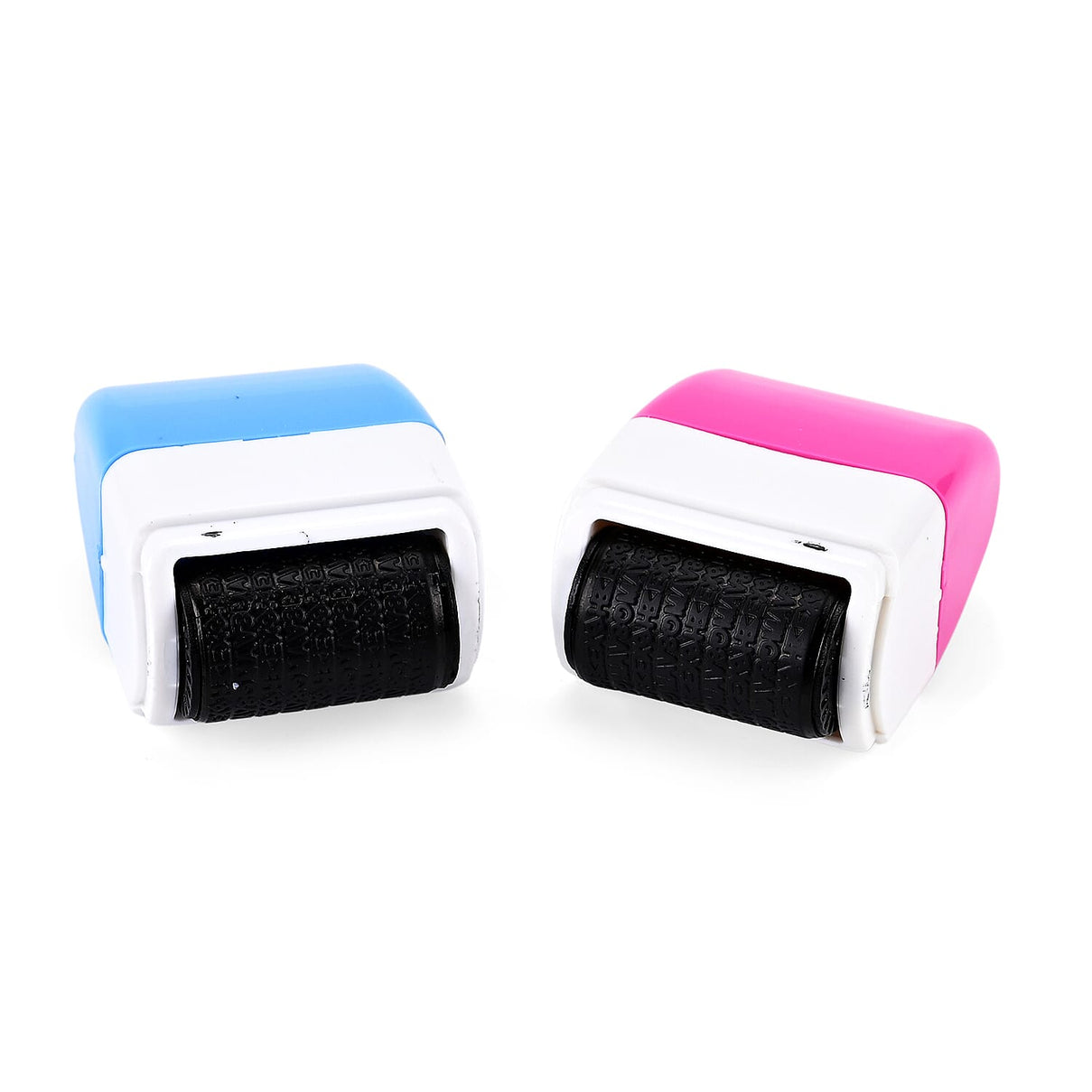 LIVMORE Set Of 2 Advanced ID Roller Security Stampers With Refill Ink - Blue and Pink 8246073 5