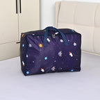 LIVMORE Set of 3 Multi-colour Space Pattern Storage Bags - Blue